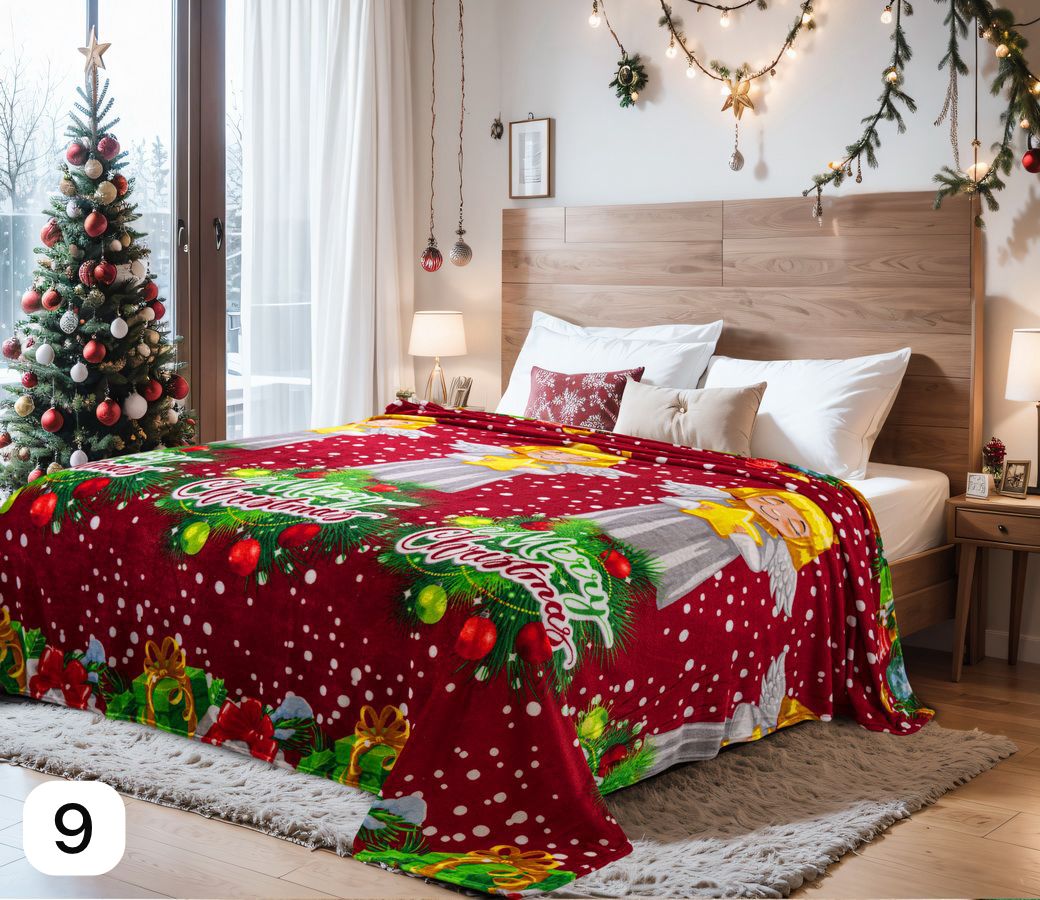 COBIJAS PIEL DE GANSO NAVIDEÑO PREMIUN