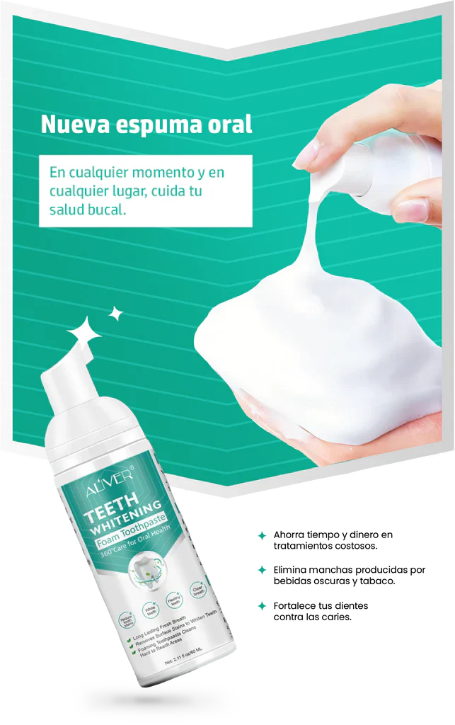 TEETH WHITENING - ESPUMA BLANQUEADORA PARA DIENTES SENSIBLES ✅ - De Shopping Store