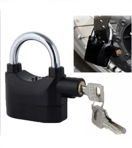 CANDADO DE SEGURIDAD CON ALARMA PARA MOTO Y PUERTAS (SIRENA) - De Shopping Store