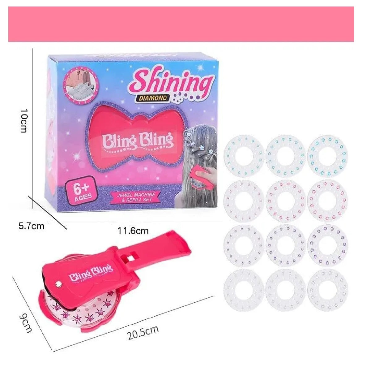 Estampador De Gemas bling bling Para El Cabello - De Shopping Store