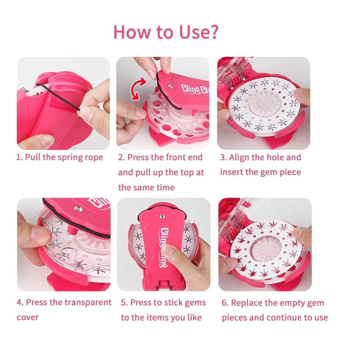 Estampador De Gemas bling bling Para El Cabello - De Shopping Store