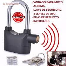 CANDADO DE SEGURIDAD CON ALARMA PARA MOTO Y PUERTAS (SIRENA) - De Shopping Store