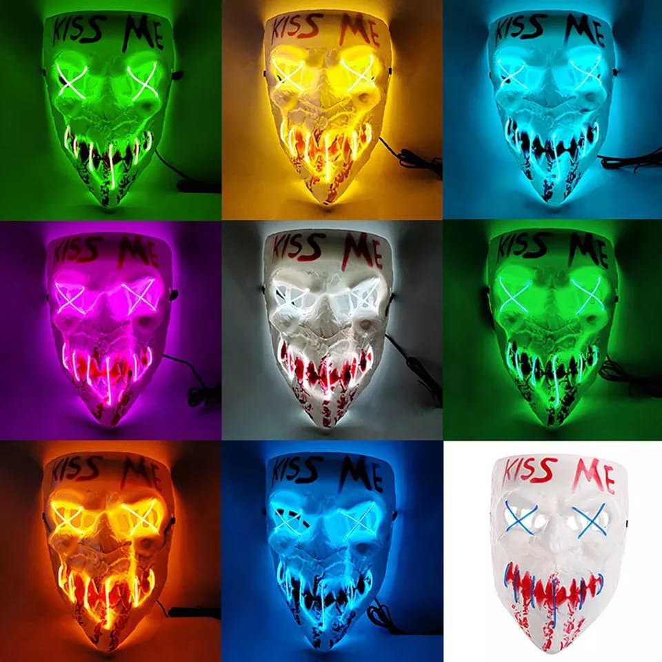 MASCARAS CON LUZ LED PARA HALLOWEEN 🎃 De Shopping Store