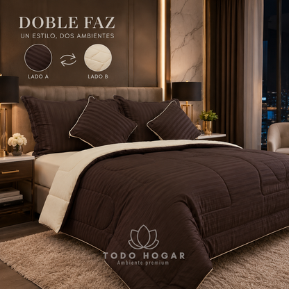 SUPER COMBO EDREDON ACOLCHADO + SABANAS 800 HILOS CON OBSEQUIO 2 ALMOHADAS