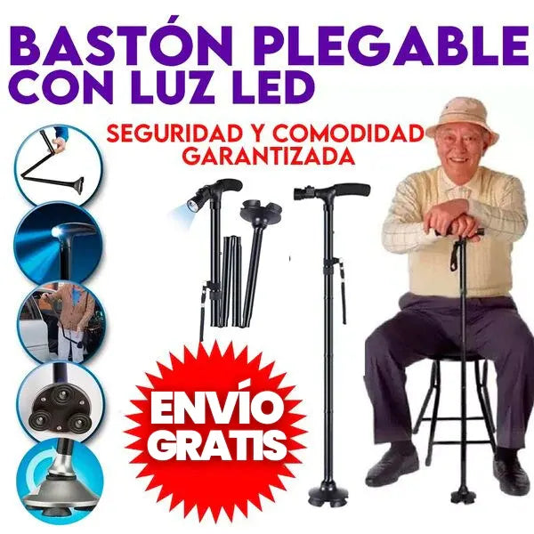 BASTÓN AJUSTABLE CON LINTERNA TRUSTY CANE ®️ ⭐⭐⭐⭐⭐ ORIGINAL - De Shopping Store