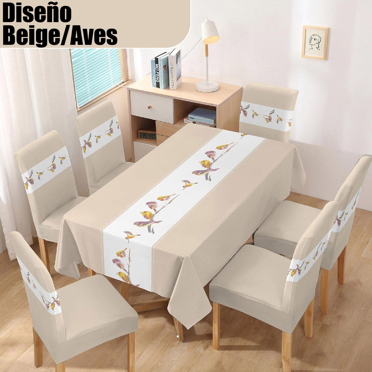 FUNDAS PARA JUEGOS DE COMEDOR + MANTEL IMPERMEABLE