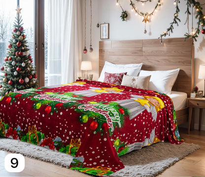 COBIJAS PIEL DE GANSO NAVIDEÑO PREMIUN