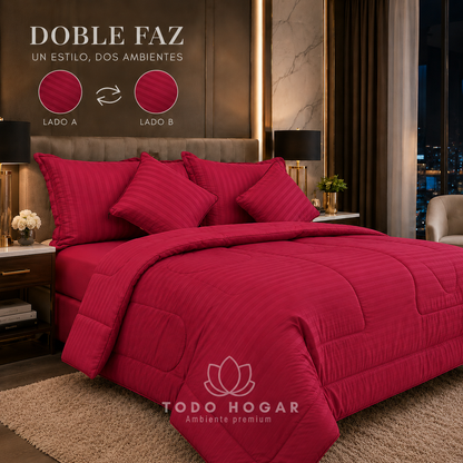 SUPER COMBO EDREDON ACOLCHADO + SABANAS 800 HILOS CON OBSEQUIO 2 ALMOHADAS