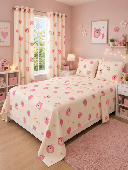 COMBO JUEGOS DE SABANAS CON CORTINAS INFANTIL