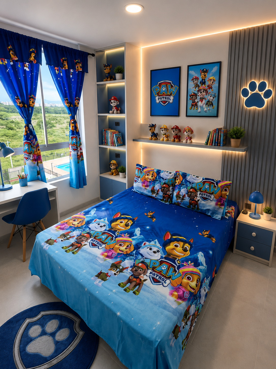 COMBO JUEGOS DE SABANAS CON CORTINAS INFANTIL