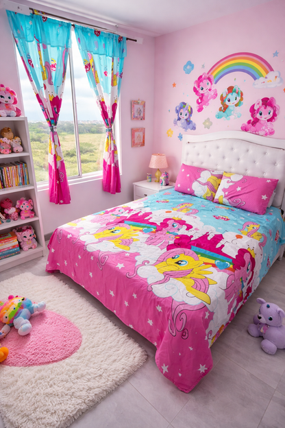 COMBO JUEGOS DE SABANAS + CORTINAS INFANTIL