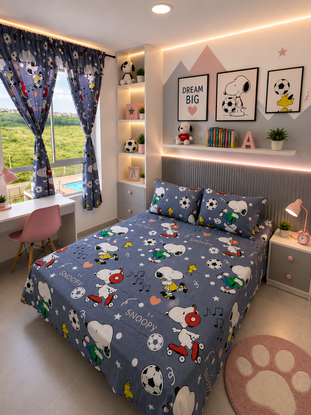 COMBO JUEGOS DE SABANAS CON CORTINAS INFANTIL
