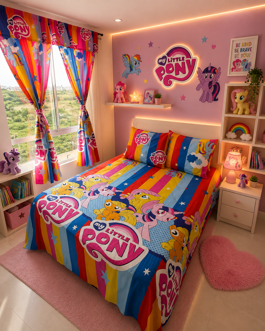 COMBO JUEGOS DE SABANAS CON CORTINAS INFANTIL