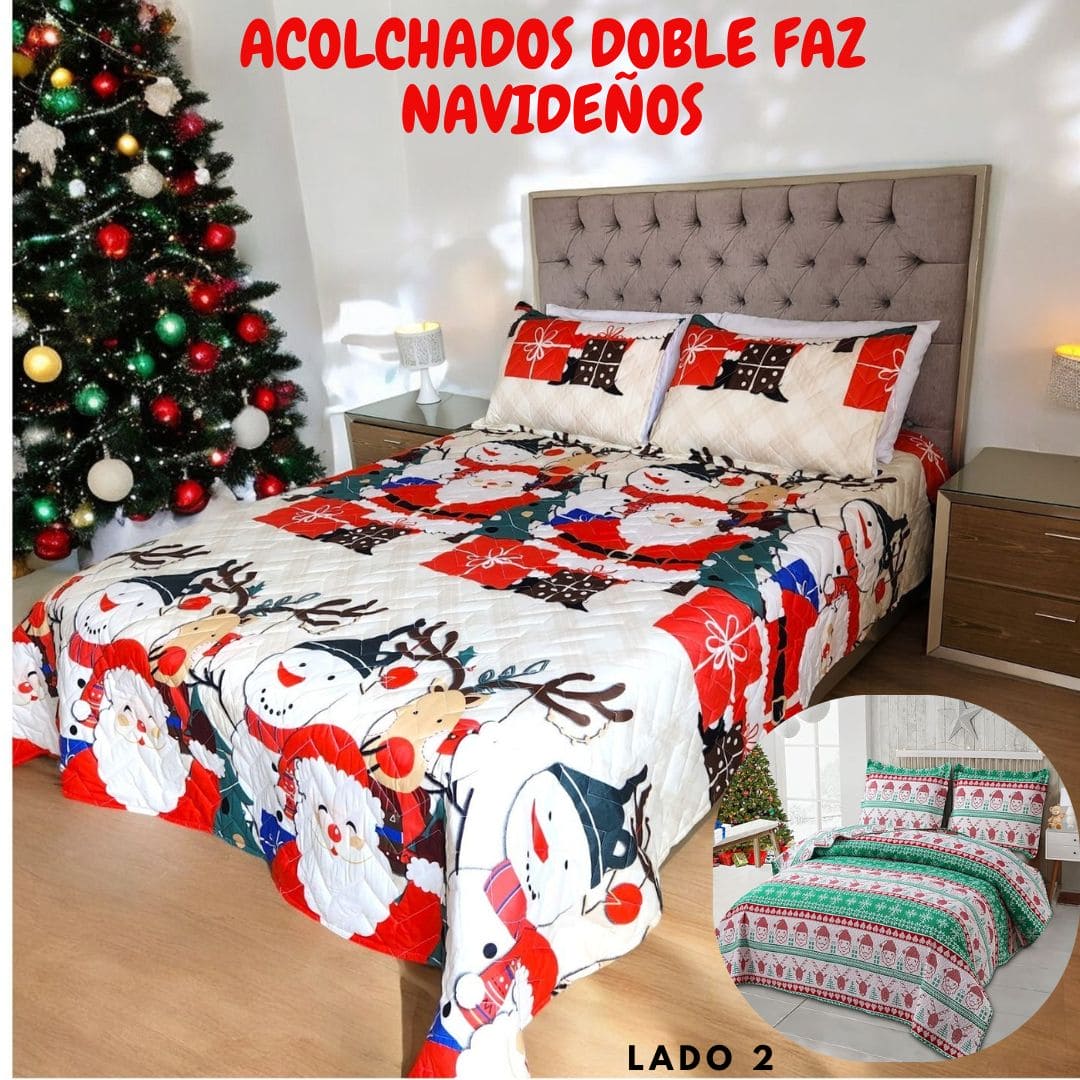 ACOLCHADO DOBLE FAZ NAVIDEÑO