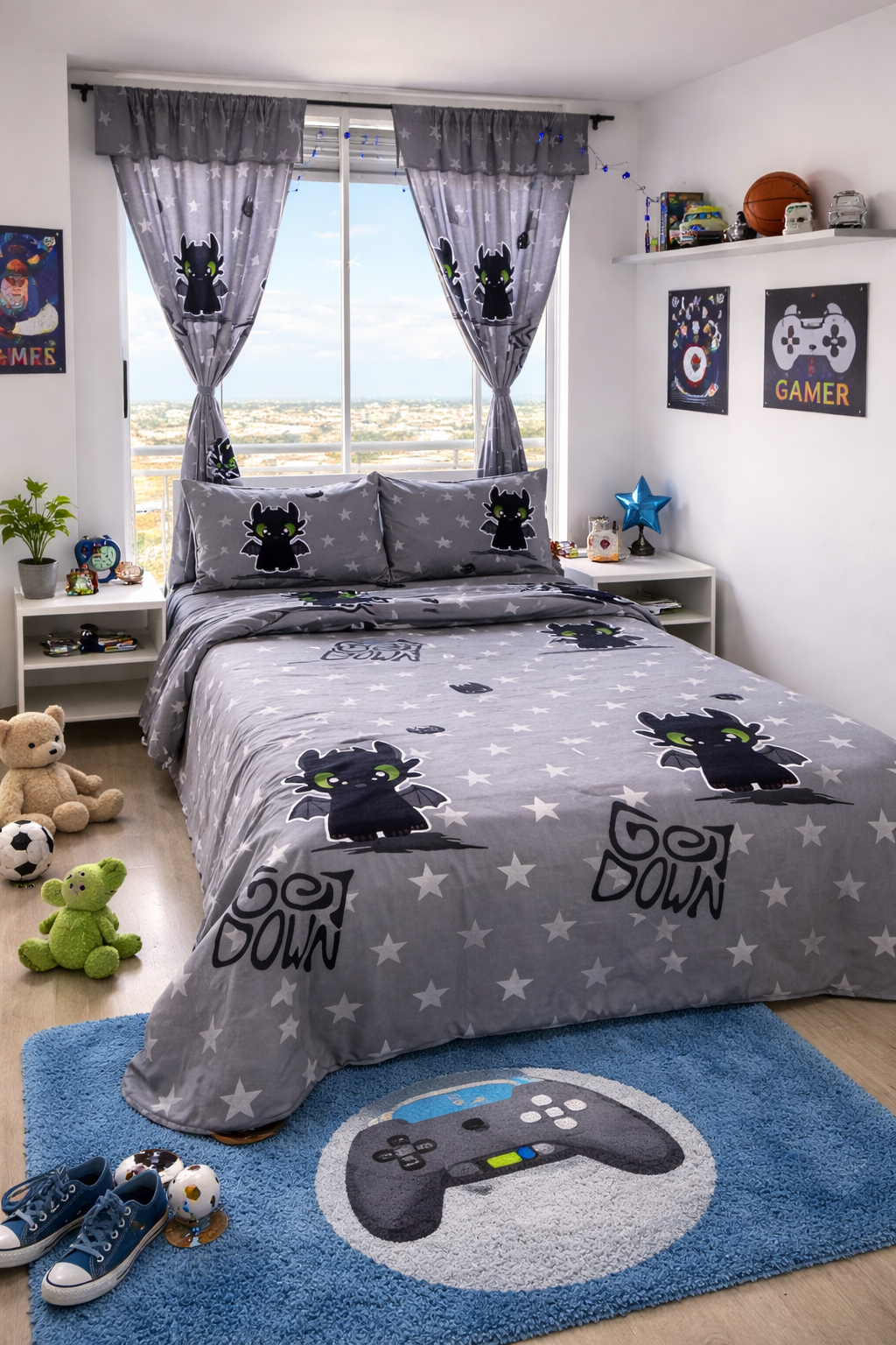 COMBO JUEGOS DE SABANAS + CORTINAS INFANTIL