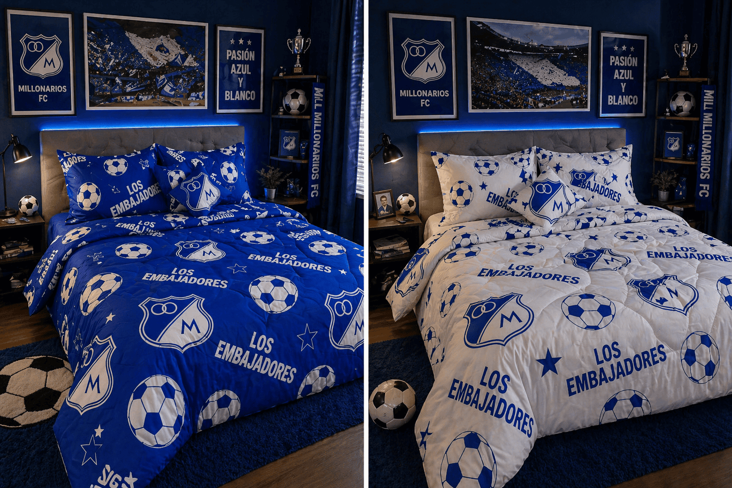 EDREDON DOBLE FAZ CLUBES DE FUTBOL PREMIUN
