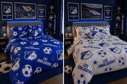 EDREDON DOBLE FAZ CLUBES DE FUTBOL PREMIUN