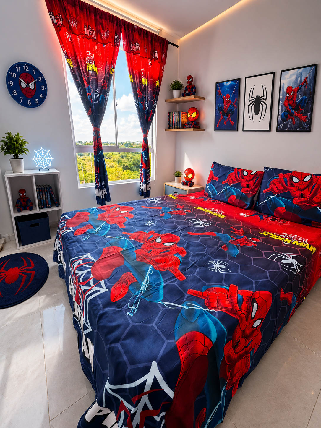 COMBO JUEGOS DE SABANAS CON CORTINAS INFANTIL