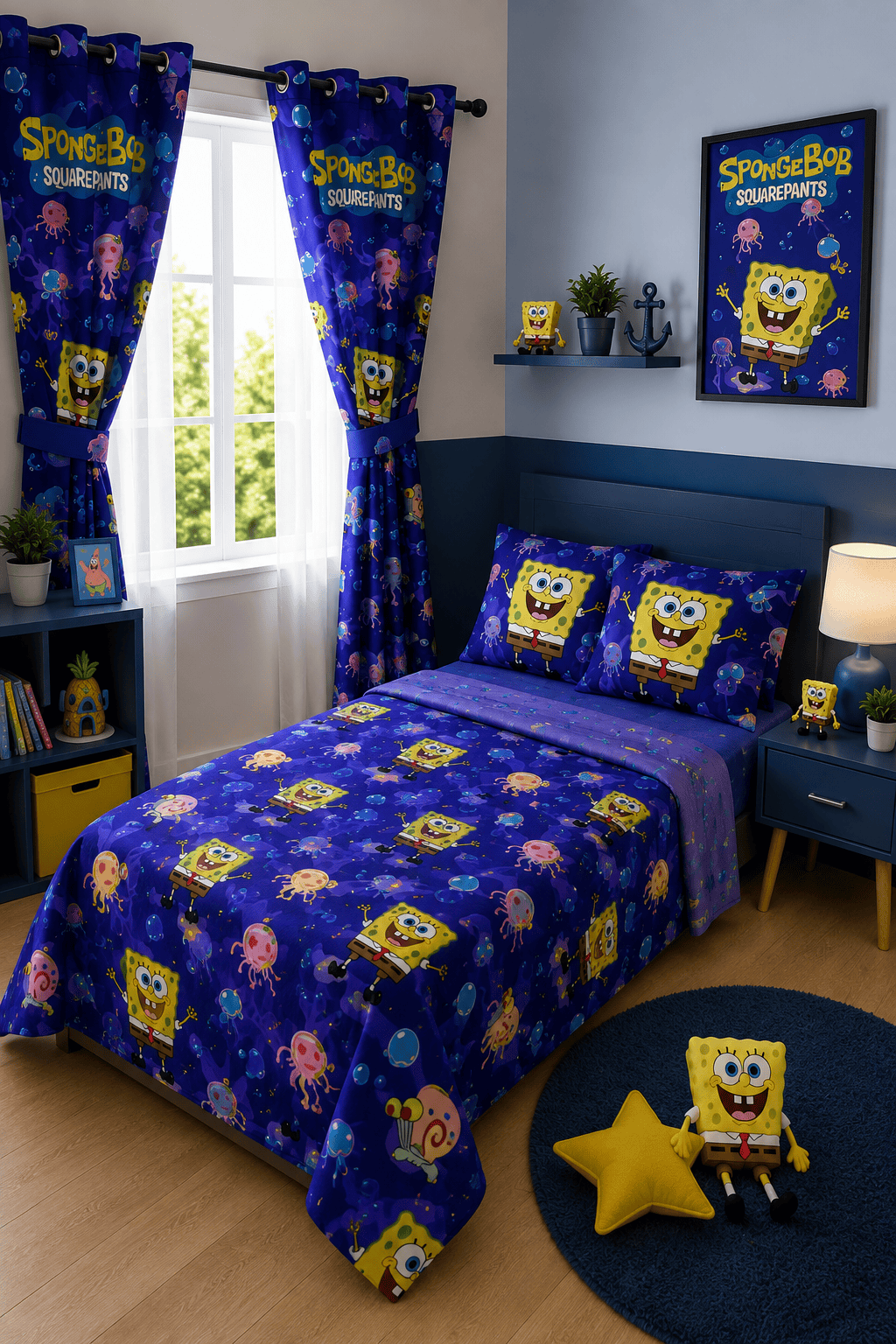 COMBO JUEGOS DE SABANAS CON CORTINAS INFANTIL