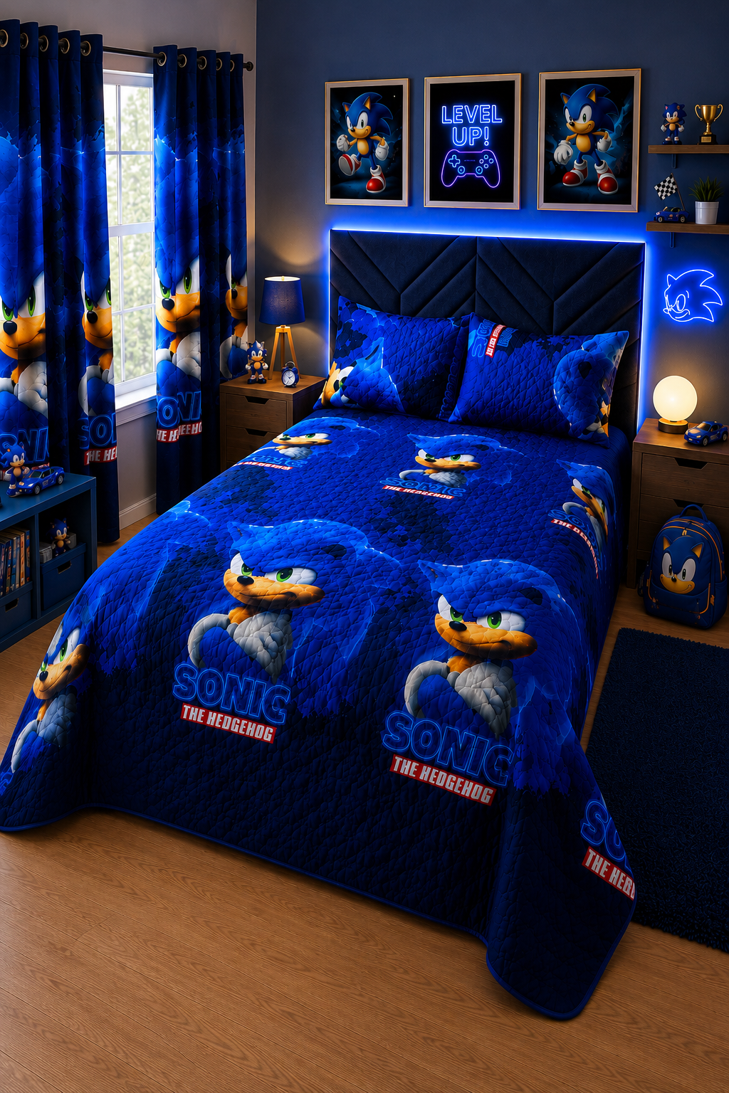 COMBO JUEGOS DE SABANAS CON CORTINAS INFANTIL