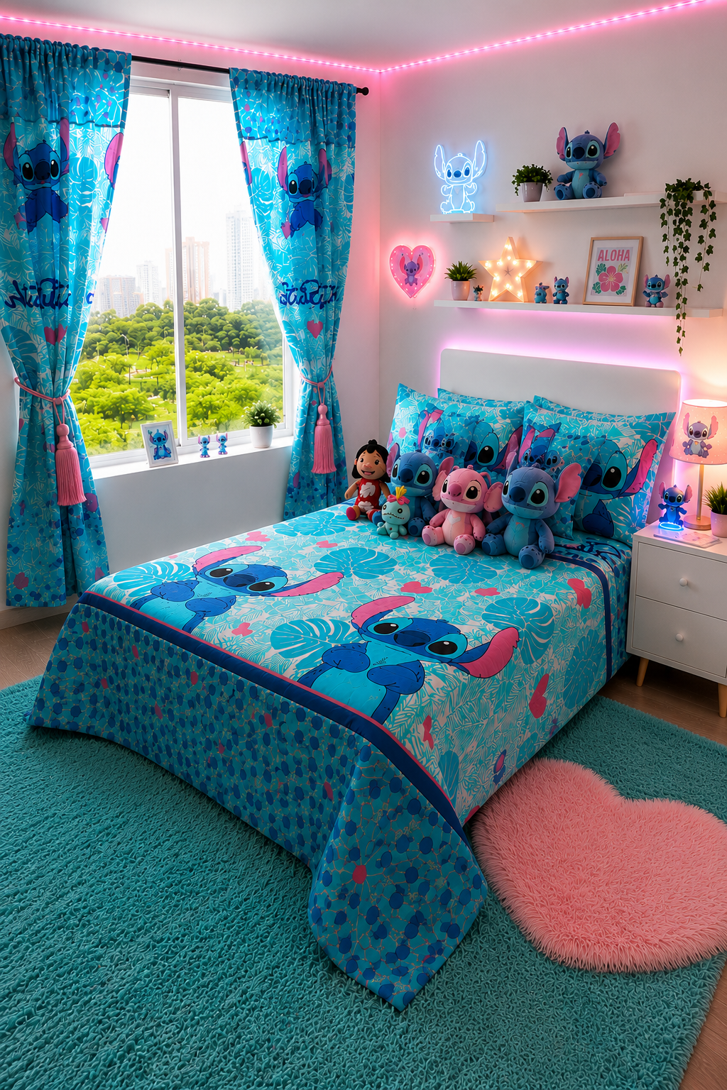 COMBO JUEGOS DE SABANAS CON CORTINAS INFANTIL