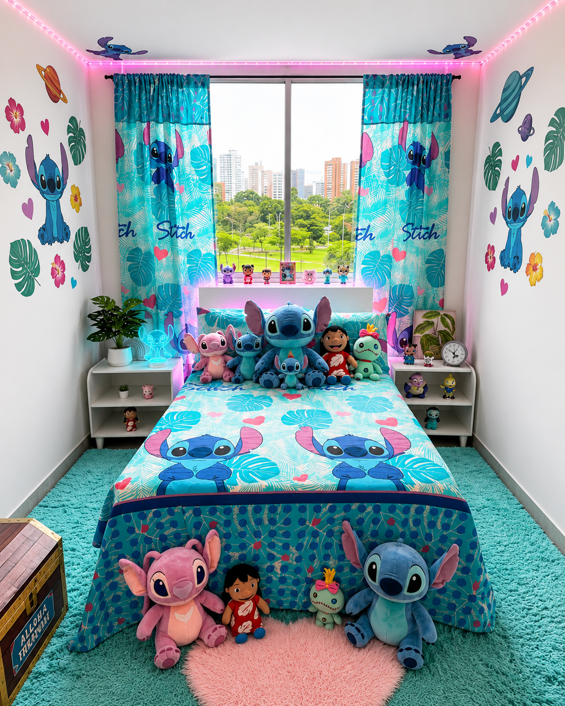 COMBO JUEGOS DE SABANAS CON CORTINAS INFANTIL