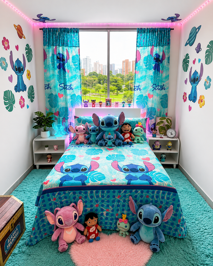 COMBO JUEGOS DE SABANAS CON CORTINAS INFANTIL