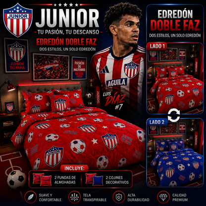 EDREDON DOBLE FAZ CLUBES DE FUTBOL PREMIUN