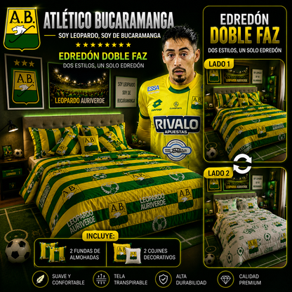 EDREDON DOBLE FAZ CLUBES DE FUTBOL PREMIUN