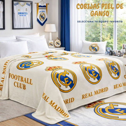 COBIJAS PIEL DE GANSO CLUBES DE FUTBOL PREMIUN