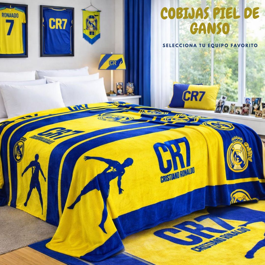 COBIJAS PIEL DE GANSO CLUBES DE FUTBOL PREMIUN