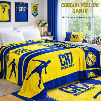 COBIJAS PIEL DE GANSO CLUBES DE FUTBOL PREMIUN