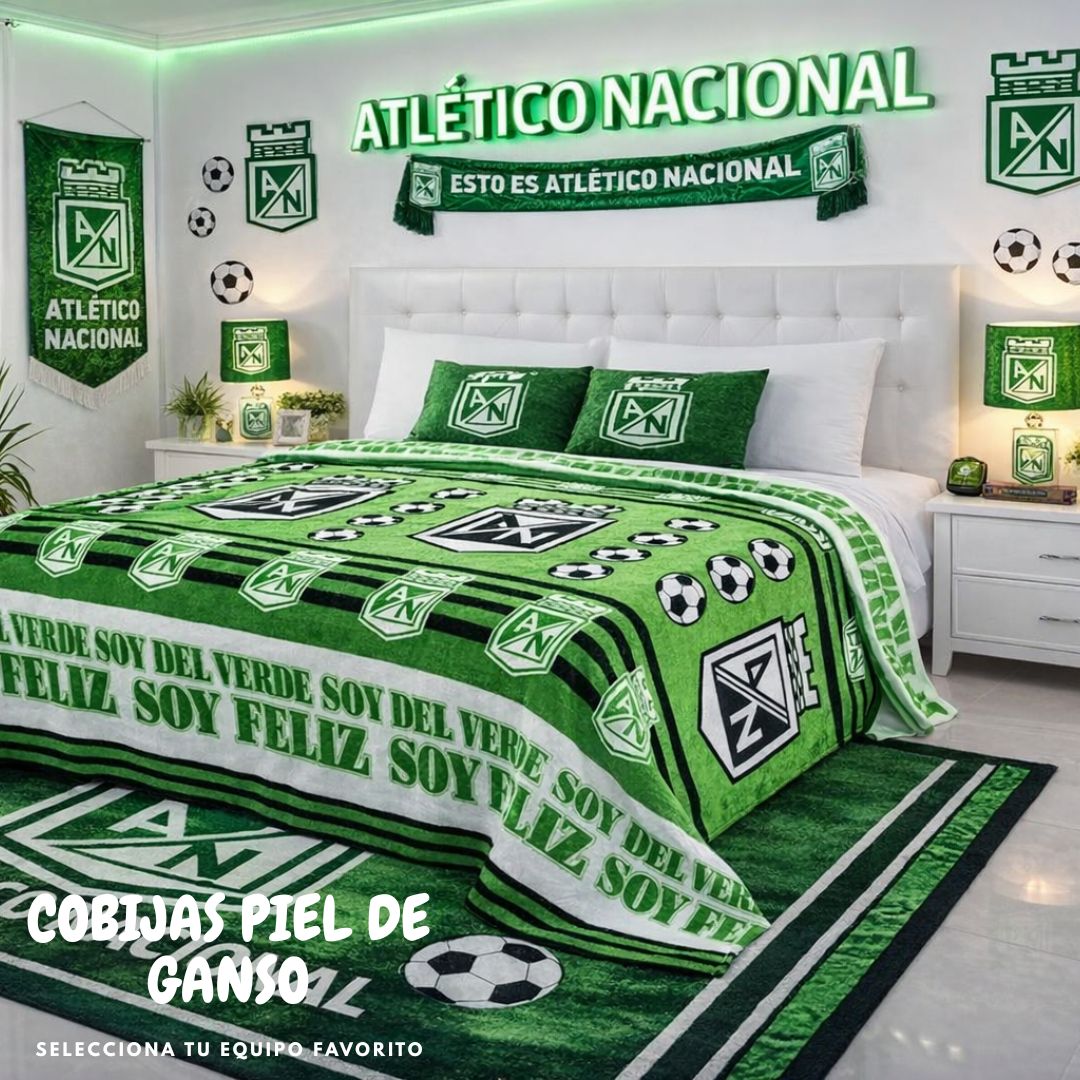COBIJAS PIEL DE GANSO CLUBES DE FUTBOL PREMIUN