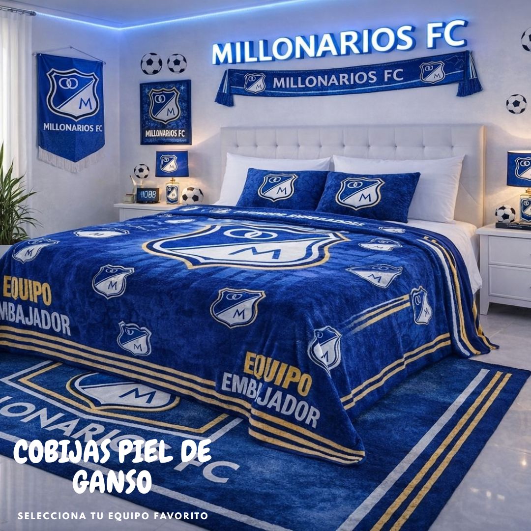 COBIJAS PIEL DE GANSO CLUBES DE FUTBOL PREMIUN