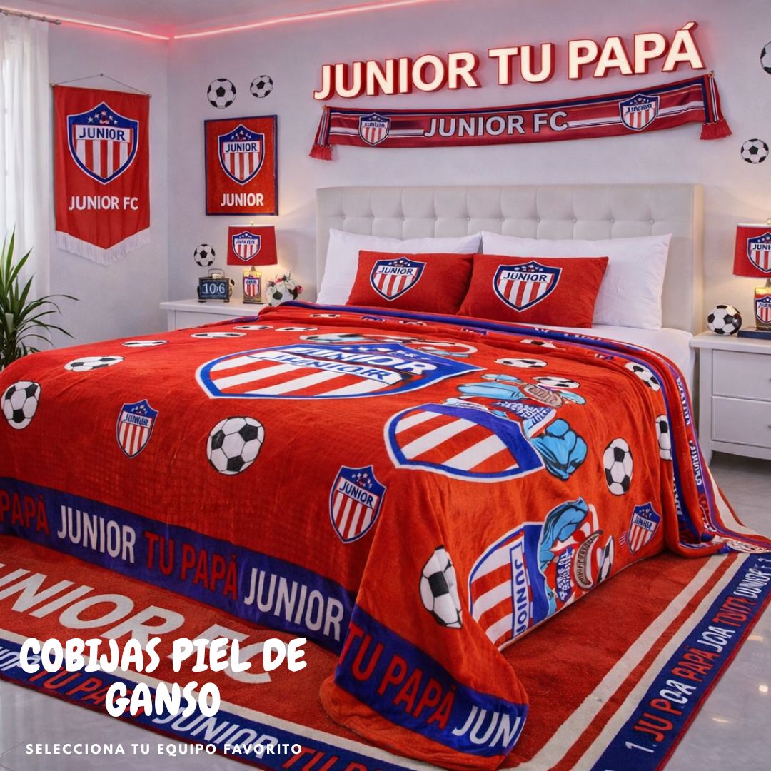 COBIJAS PIEL DE GANSO CLUBES DE FUTBOL PREMIUN
