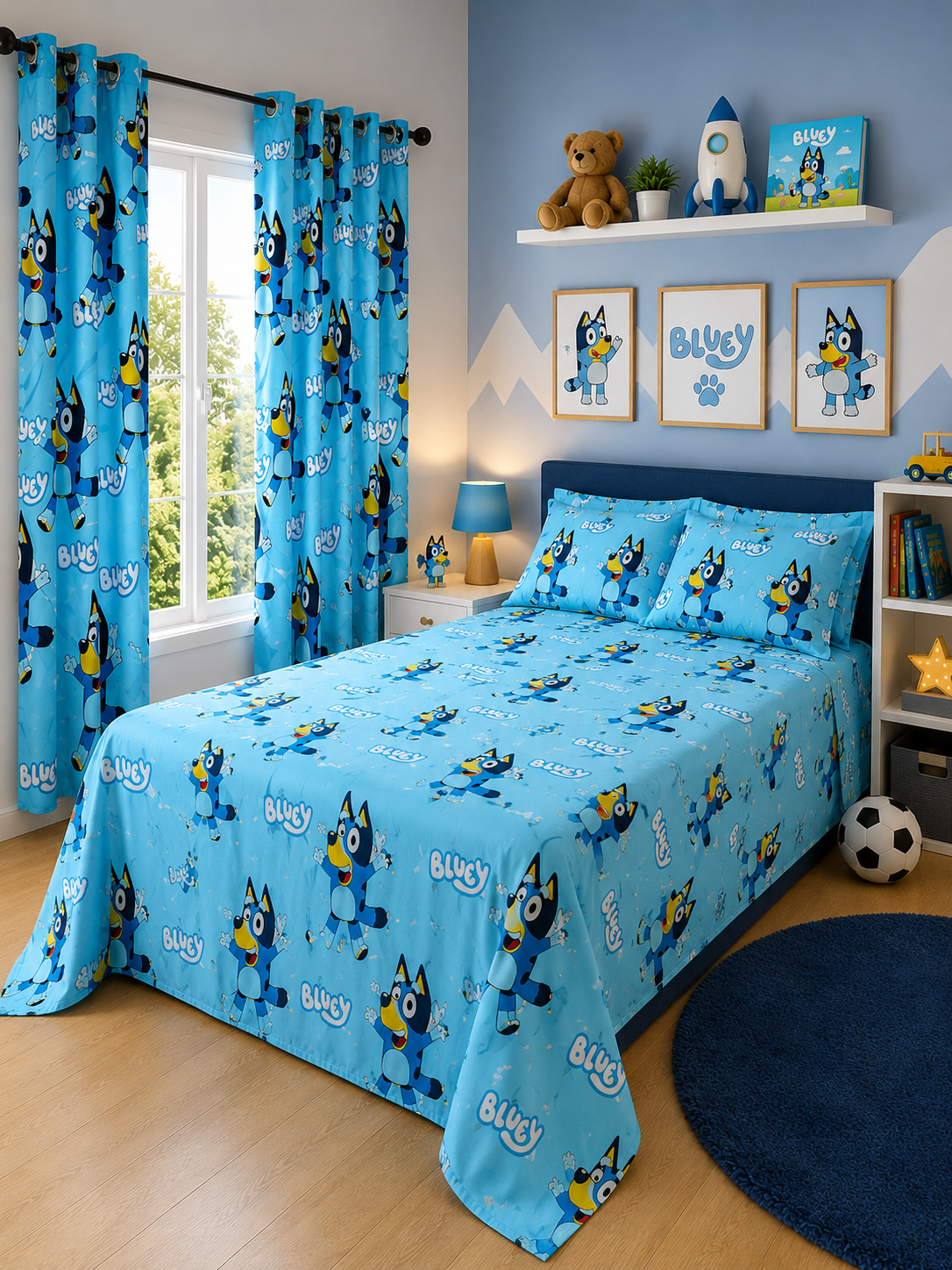 COMBO JUEGOS DE SABANAS CON CORTINAS INFANTIL