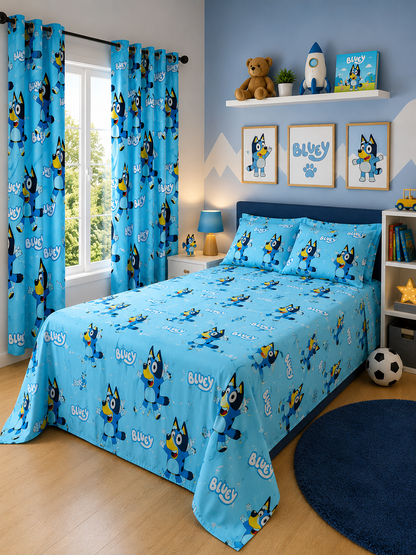 COMBO JUEGOS DE SABANAS CON CORTINAS INFANTIL