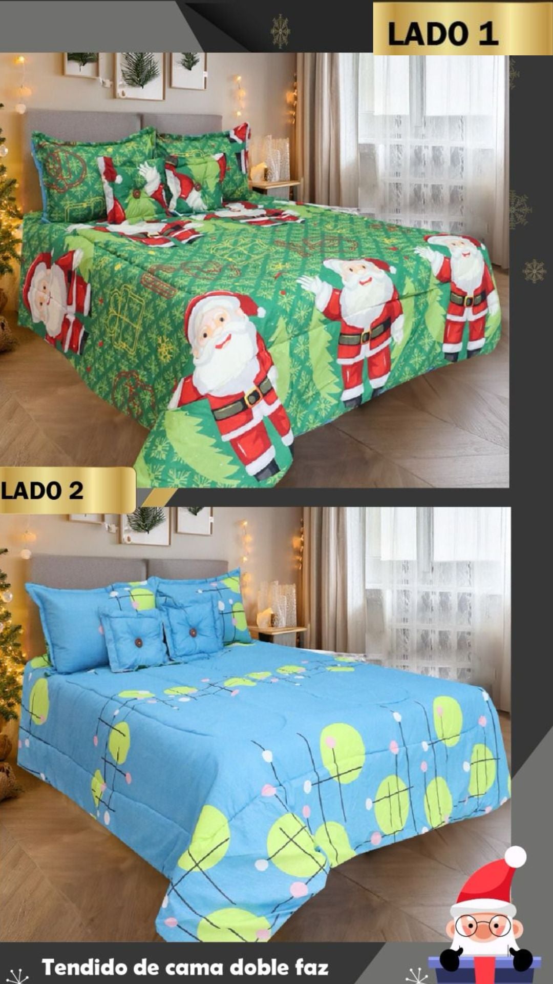 ACOLCHADO DOBLE FAZ NAVIDEÑO