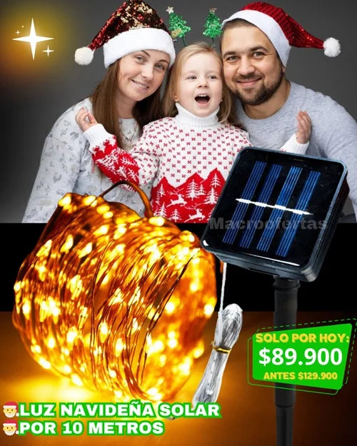 LUCES SOLARES NAVIDEÑAS-10 METROS®️ ⭐⭐⭐⭐⭐ ORIGINAL - De Shopping Store