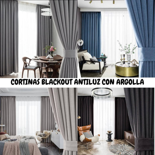 CORTINAS BLACKOUT ANTILUZ CON ARGOLLA