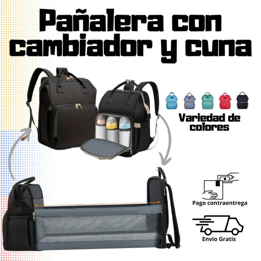 PAÑALERA CON CAMBIADOR Y CUNA