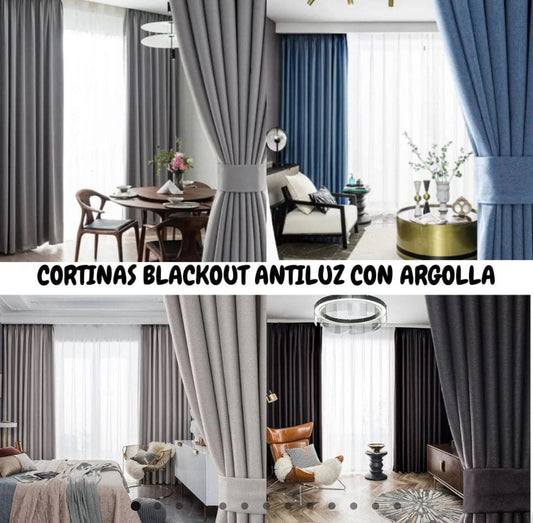 CORTINAS BLACKOUT ANTILUZ CON ARGOLLA