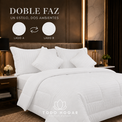 SUPER COMBO EDREDON ACOLCHADO + SABANAS 800 HILOS CON OBSEQUIO 2 ALMOHADAS