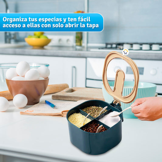 🍵PRACTICO ORGANIZADOR DE CONDIMENTOS Y ESPECIAS CON TAPA🍵 - De Shopping Store